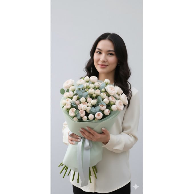 Букет из пионовидных роз